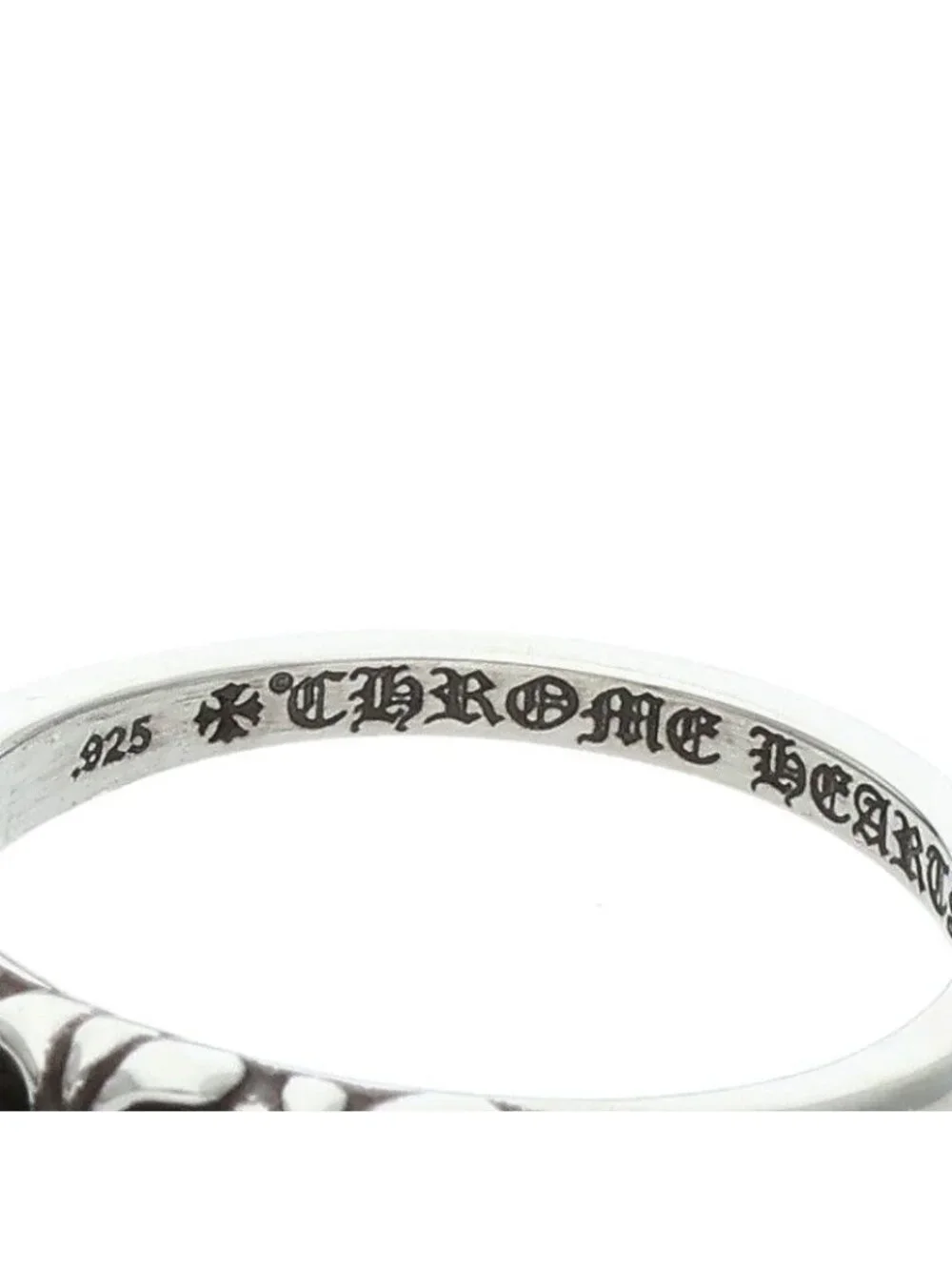 Chrome Hearts Baby Classic Floral Cross Silver Ring